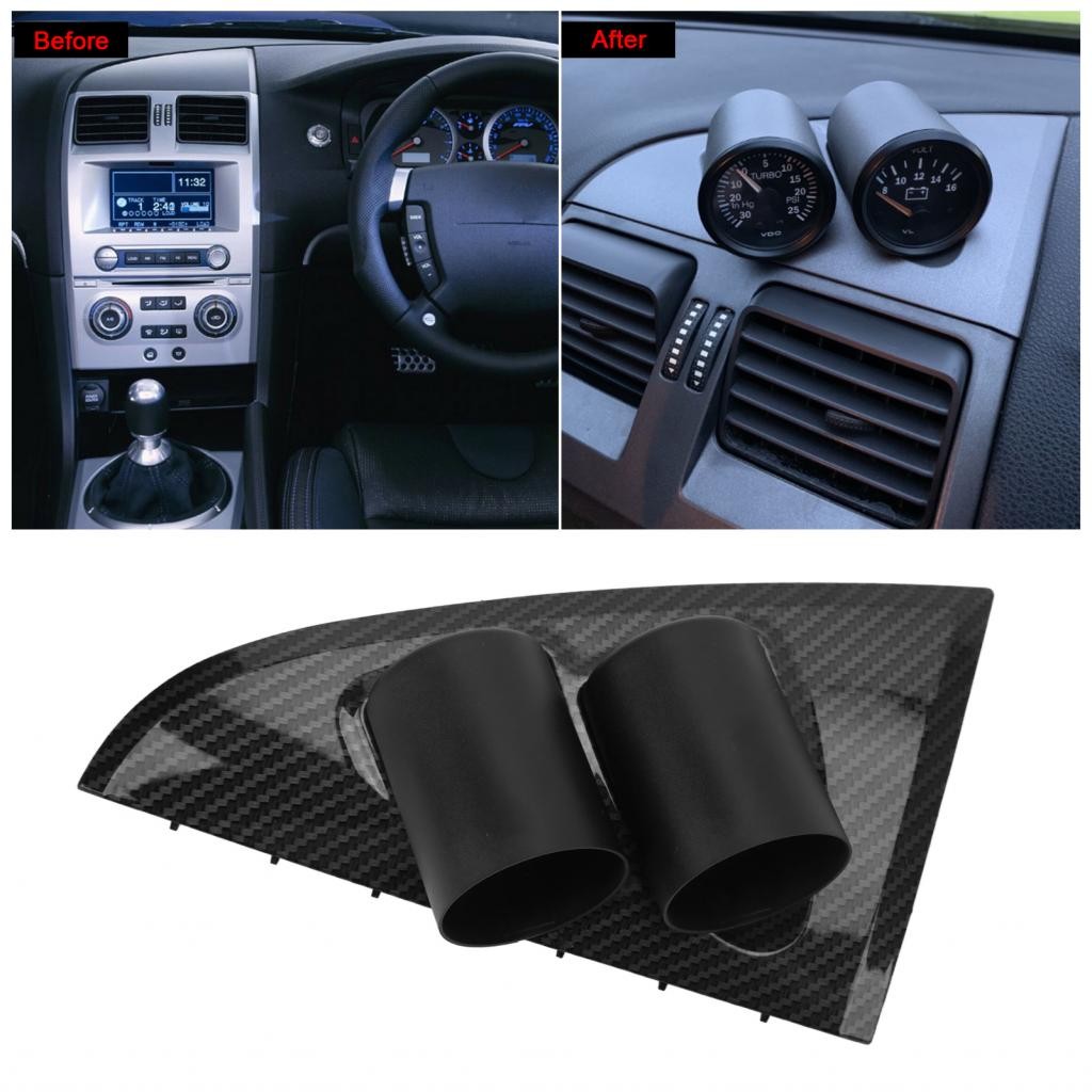 Sweetfree aqxreight DUAL GAUGE POD DASH METER HOLDER สําหรับ FALCON XR6 XR8 XR6T (สไตล์คาร์บอนไฟเบอร