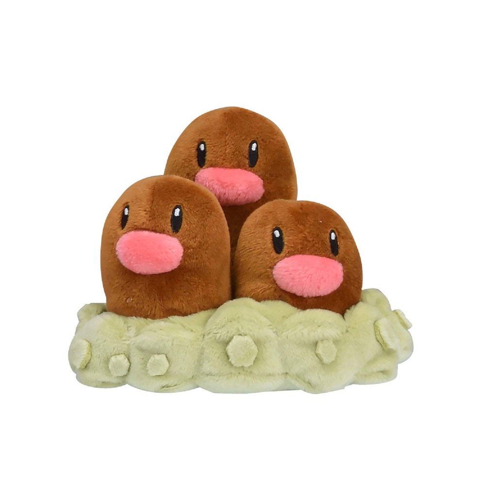 Pokémon Center Original Plush Toy Pokémon fit Dugtrio 9 x 11.5 x 11 cm (H x W x D)