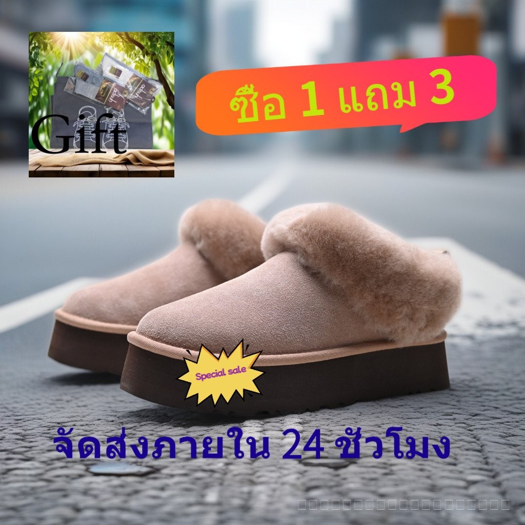 UGG รองเท้าหิมะอินเทรนด์คลาสสิกสบายทนต่อการสึกหรอรองเท้าสั้นเรียบง่ายกลางแจ้งที่ต้องการ MX778