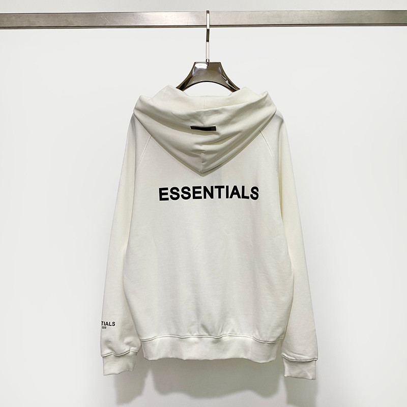 22 ฤดูใบไม้ร่วงฤดูหนาวสไตล์ใหม่ FOG High Street Double Line ESS ผู้ชายผู้หญิงคู่ผ้าฝ้ายซิป Hooded เส