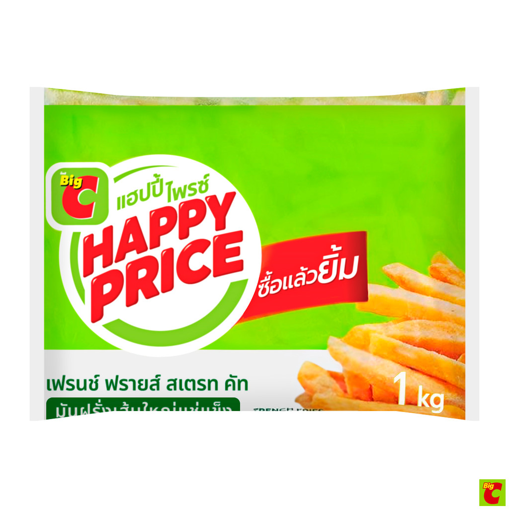 [Live] บิ๊กซีแฮปปี้ไพรซ์มันฝรั่งเส้นใหญ่แช่แข็ง1กก.