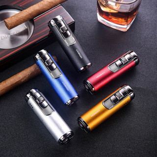 HONEST ไฟฟู่ ไฟแช็คเติมแก็ส หัวพ่นไฟ4หัว วัสดุสแตนเลส แบบเติ…