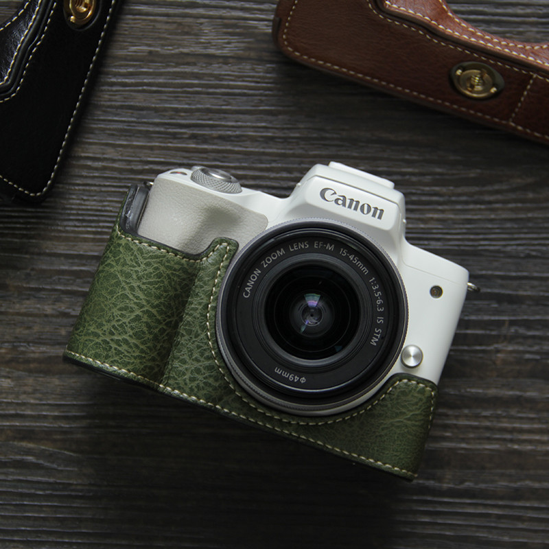 เหมาะสําหรับ Canon m50ii เคสกล้อง M50 เคสป้องกัน 200DII/R8 ครึ่งฐานกรณี R50V/r10/R7/R62