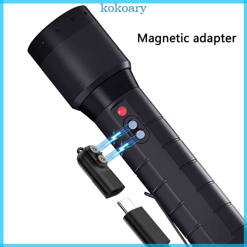 KOK ไฟฉายโลหะอะแดปเตอร์ชาร์จสําหรับ H5R P6R H7R การเชื่อมต่อแม่เหล็กป้องกันกระแสเกินกลางแจ้ง Essenti