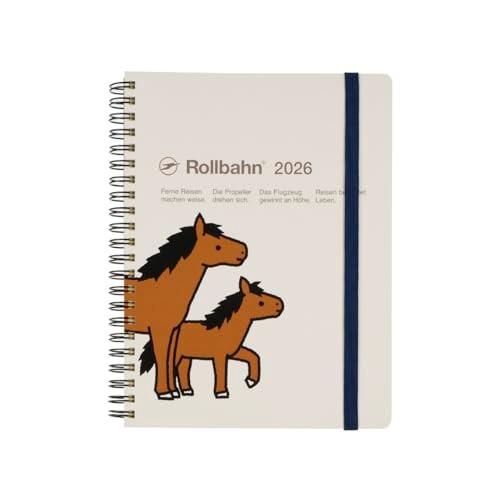 Delphonics 2026 Rolbahn Diary A5 Monthly Scheduler (Pony) Starting October 2025 Cream Green Black Li