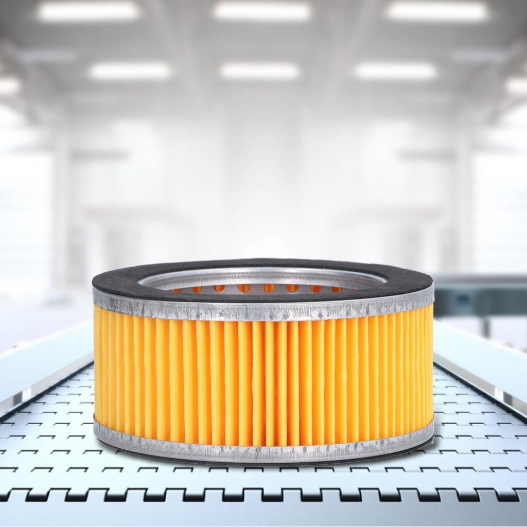 Yoaushop Eujgov 5 ชิ้น Air Compressor Intake Paper Filter Elements 4.2x3x2in ประเภทลูกสูบเปลี่ยนสีเห