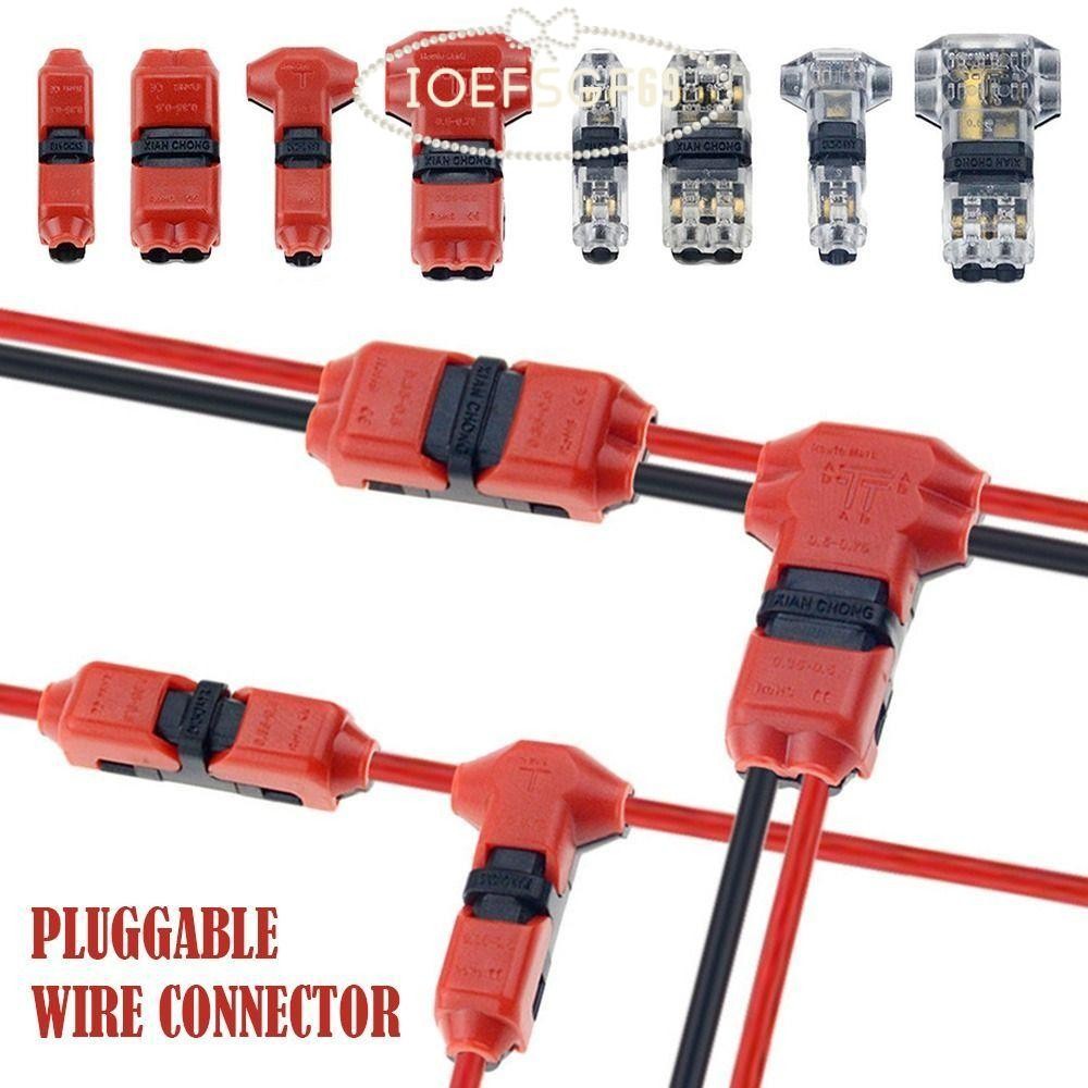IOEFSGF69 1 ชิ้นสายไฟ Crimp, 8-22AWG รถเชื่อมต่อ Pluggable Wire Connector, ทนทานสายเชื่อมต่อ Strip ส