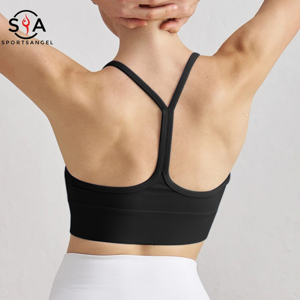【Sportsangel】ชุดชั้นในสปอร์ตบรารูปทรงตัว Y สวยงามสําหรับผู้หญิงใส่เล่นกีฬาโยคะฟิตเนส