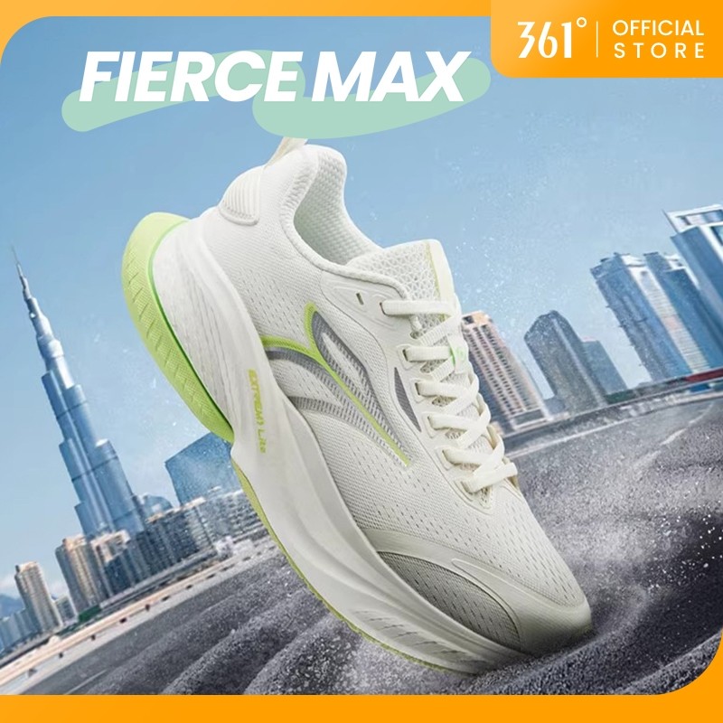 รองเท้าวิ่ง Fierce MAX สำหรับผู้ชาย ขนาดกว้าง ลดแรงกระแทกด้วยการดีไซน์พยุงเท้าที่นุ่มสบาย 361°
