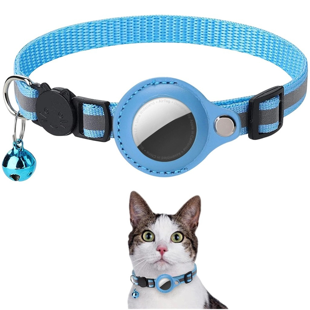 ปลอกคอแมว Airtag ป้องกันการสูญหาย,ปลอกคอลูกแมวแบบปรับได้สําหรับ Tracker Airtag,ปลอกคอแมวสะท้อนแสงพร้
