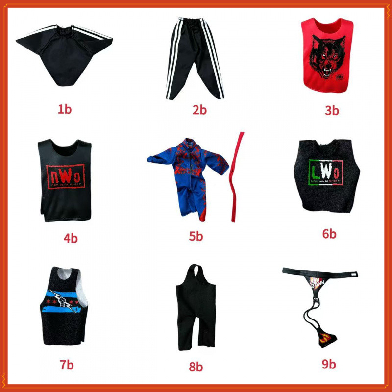 WWE Figure Wrestler Doll Clothes Accessories Pants Short Sleeve CM PUNK Clothes
