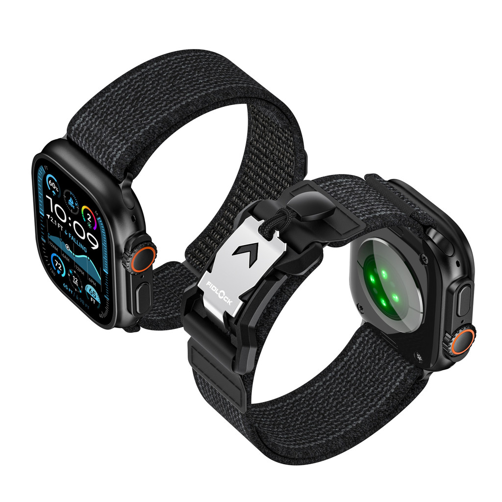 适用苹果Apple Watch10代斐得洛磁吸扣尼龙回环手表带 iwatch表带