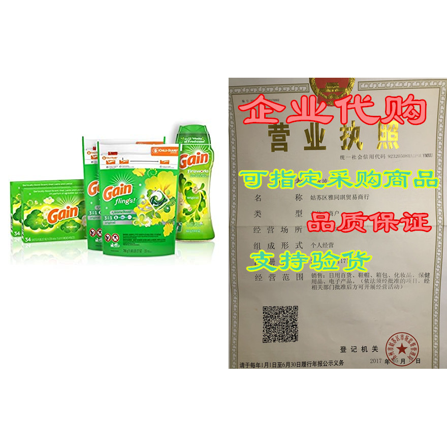 Gain Laundry Bundle: Gain Flings Laundry Detergent Pacs (