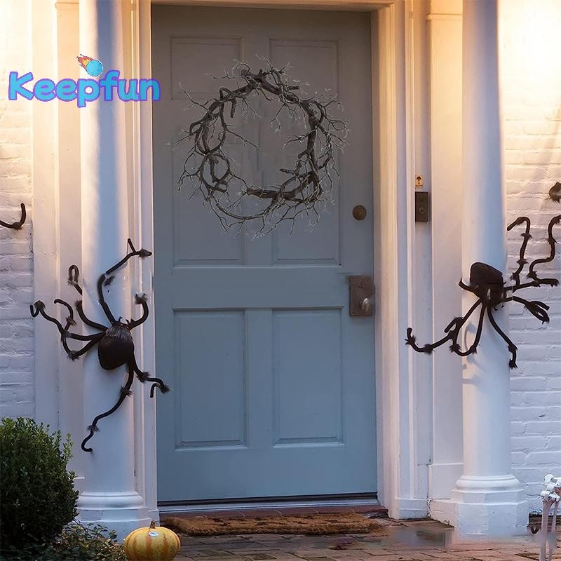 [Keepfun] Stained Glass Cat Halloween Night Garland เทศกาลเลียนแบบด้วย Vine Tree Garland ck Popcorn 