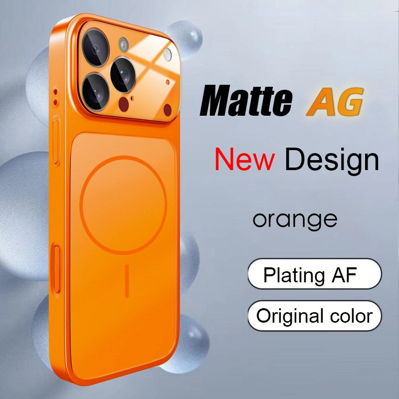 เคสแม่เหล็ก iPhone 17 Pro Max 16 15 14 13 | กระจกฟรอสเตดหน้าต่างใหญ่ กันกระแทกสุดหรู