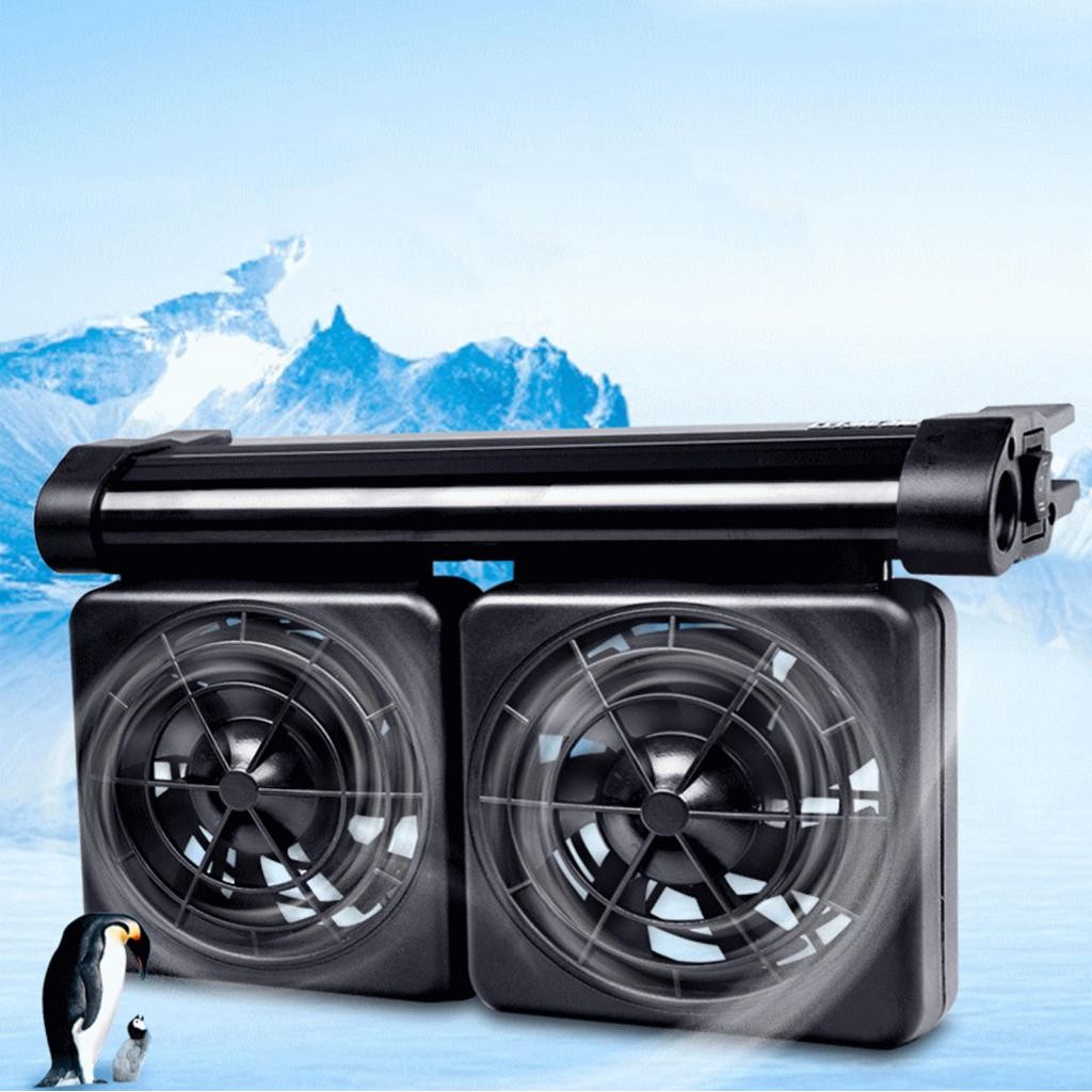 Cryfokt 5 หัว Aquarium Chiller พัดลมปลา Mini Cooling System ปรับมุมความเร็วลมสําหรับเกลือ Fresh Wate