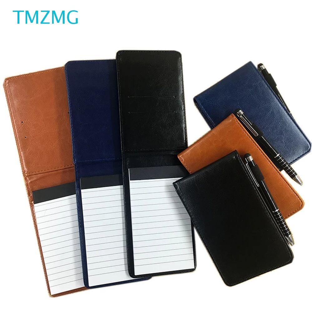 TMZMG Mini Notepad เครื่องเขียนสํานักงานแผ่นบันทึกปกหนังไดอารี่ขนาดเล็ก A7 Notebook