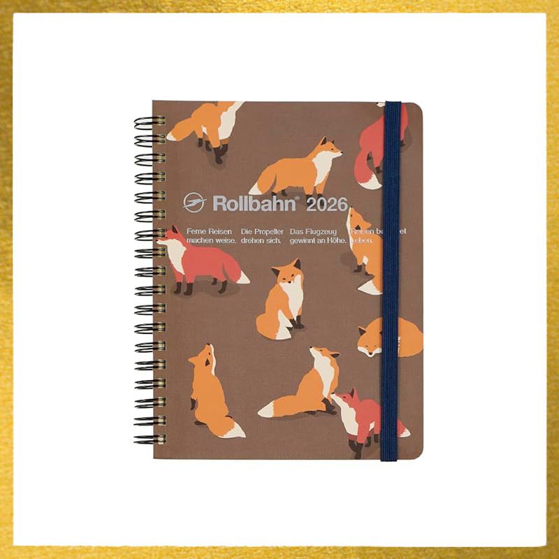Delphonics 2026 Notebook with Rolled-Up Diary Gantt Chart - Animal L Monthly Scheduler (Various Colo