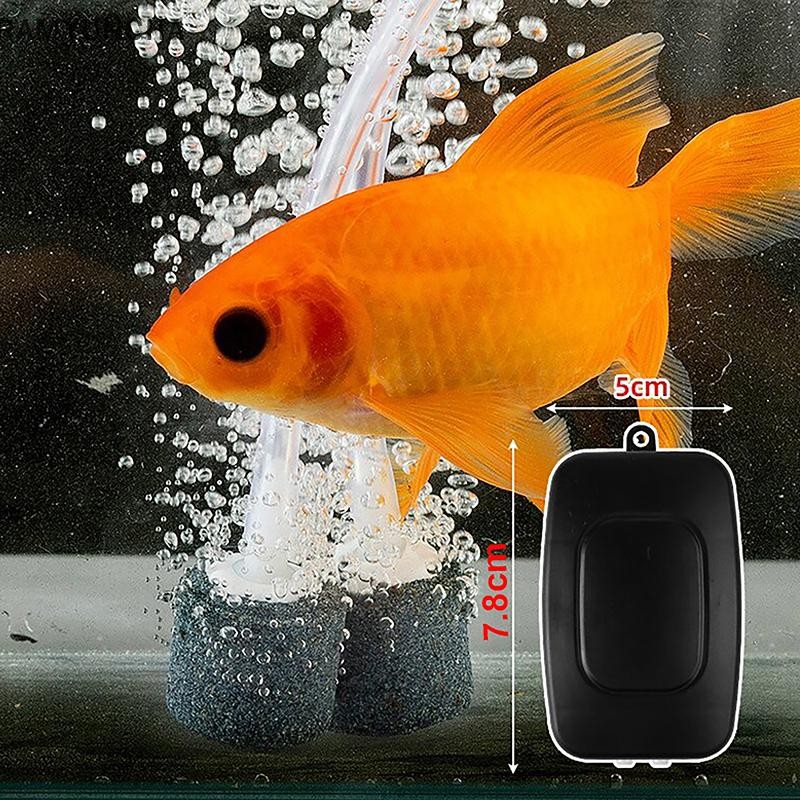 RAM USB 5V 1W Aquarium ออกซิเจนปั๊มลมถังปลา Minipressor Double Outlet ตรวจสอบวาล์ว Silent Oxygenator
