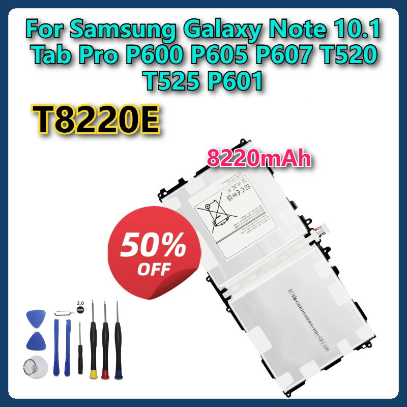 T8220E 8220mAh ยี่ห้อใหม่แบตเตอรี่แท็บเล็ตสําหรับ Samsung Galaxy หมายเหตุ 10.1 Tab Pro P600 P605 P60