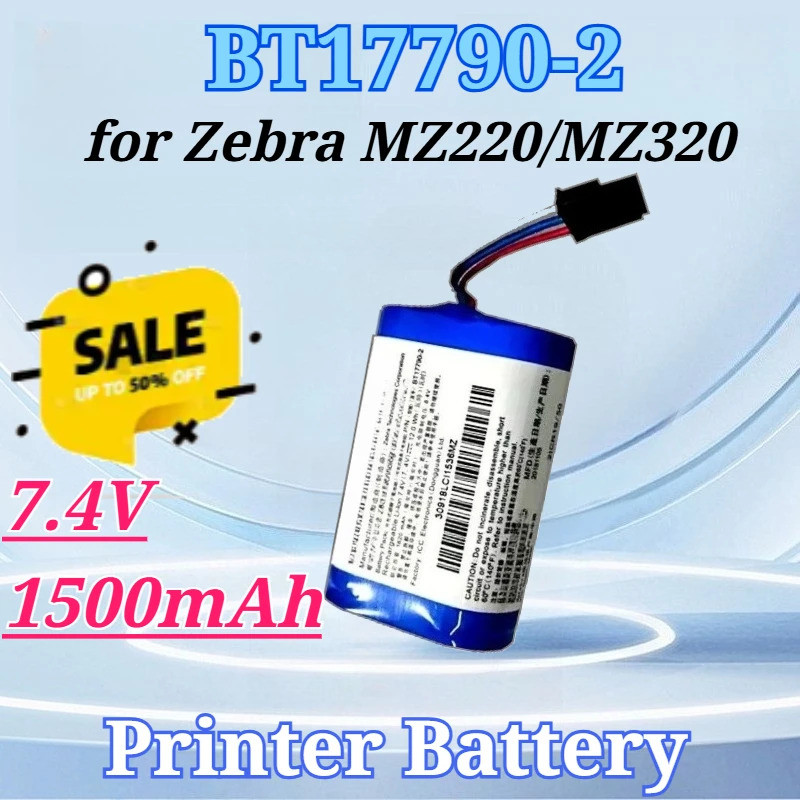 7.4V 1500mAh สําหรับ BT17790-1 BT17790-2 MZ220 สําหรับ Zebra MZ220 MZ320 Stable Power Supply Barcode