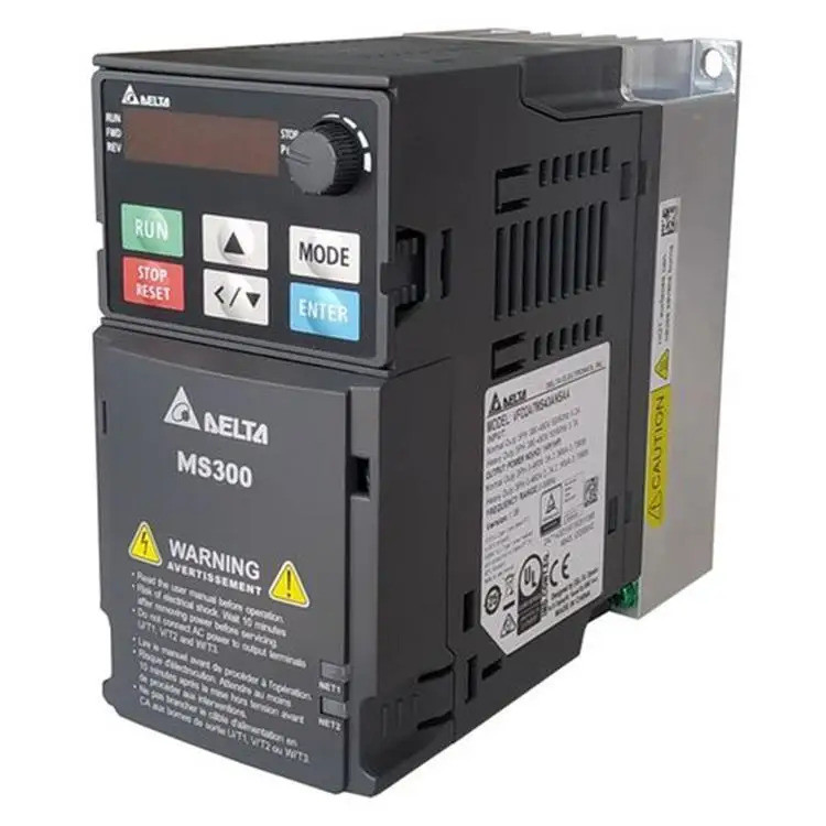 Professional Delta VFD Ms300 220V 7.5KW 3Phase AC/DC/AC VFD17AMS43ANSAA Vector Control (FOC Sensorle