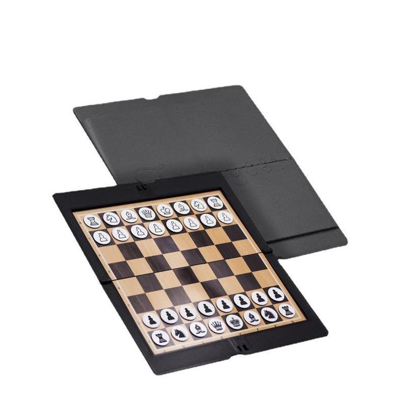 First Walker Magnetic Folding Wallet Chess Mini Portable Magnet Thin กระดานหมากรุกการสอน