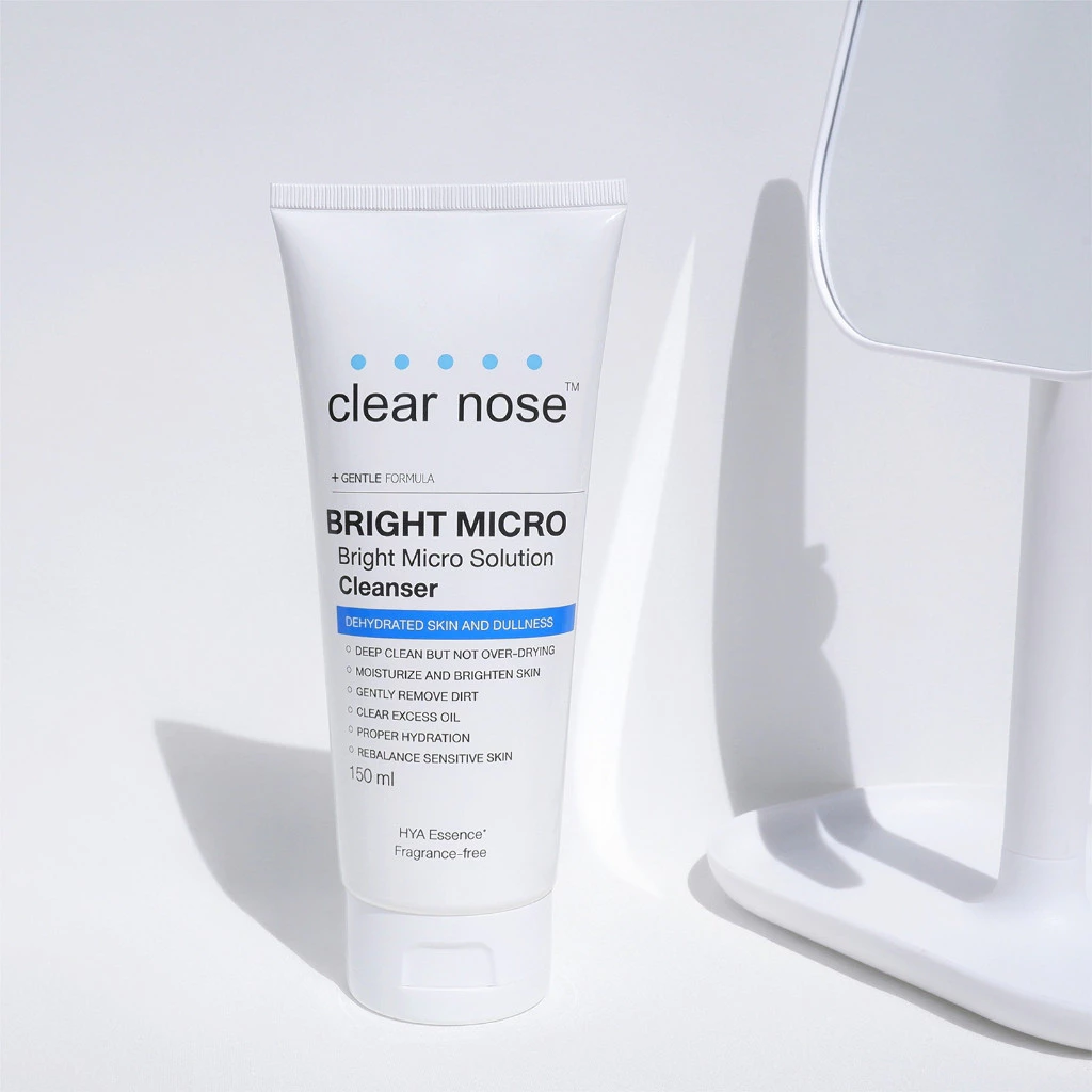 [สต๊อกพร้อมจัดส่งทันที] Clear Nose Bright Micro Solution Cleanser 150ml-ช่วยให้ปรับสีผิวให้กระจ่างใส ลดเลือนจุดด่างดําและพิมพ์แดงที่เกิดจากสิว