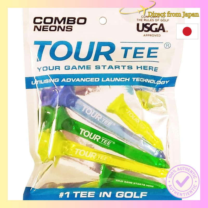 Tour Tee COMBO NEONS Golf Tees (Set of 5)
