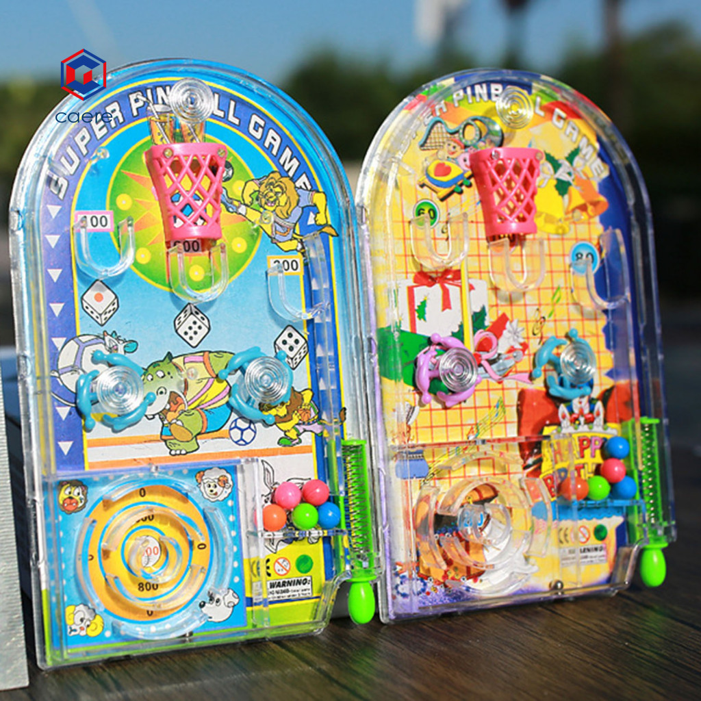 (Caere) Pinball Game Classic Interactive Toy แบบพกพารูปแบบน่ารักเกมกระดาน Pinball Machine สําหรับ Pa