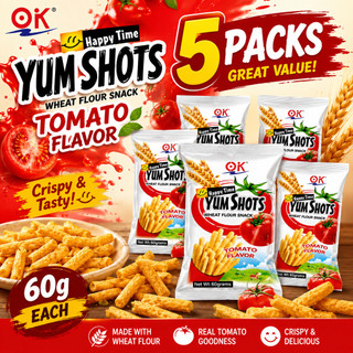 OK Yum Shots Tomato Flavor Snack 60gram