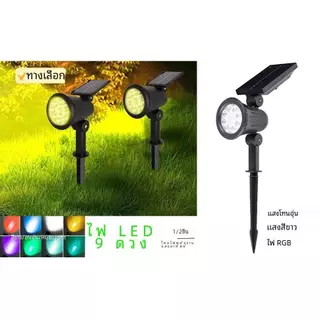 【สินค้าพร้อมส่ง】การจัดส่งไทย 18LED Solar Light ไฟปักสนามโซล่าเซลล์ โคมไฟสนาม ไฟตกแต่งสวน พลังงานแสงอาทิตย์ แสงสนามหญ้า