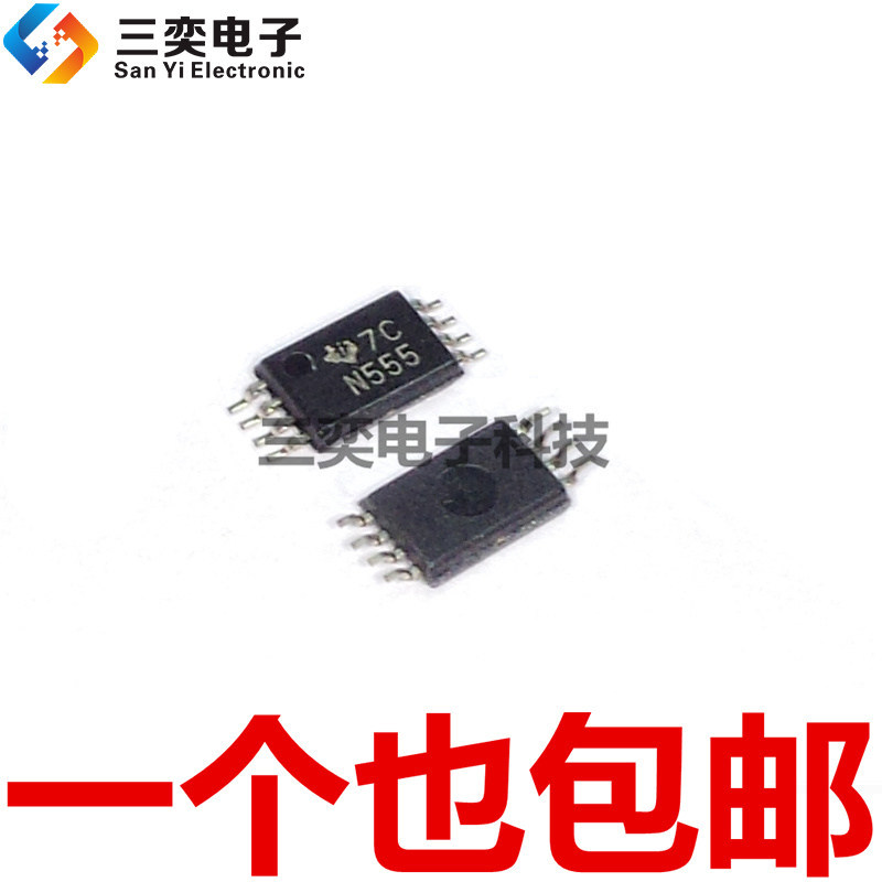 NE555PW NE555PWR ผ้าไหมพิมพ์ N555 TSSOP8 Ultra-Thin Patch IC Time Base Chip เดิมแท้