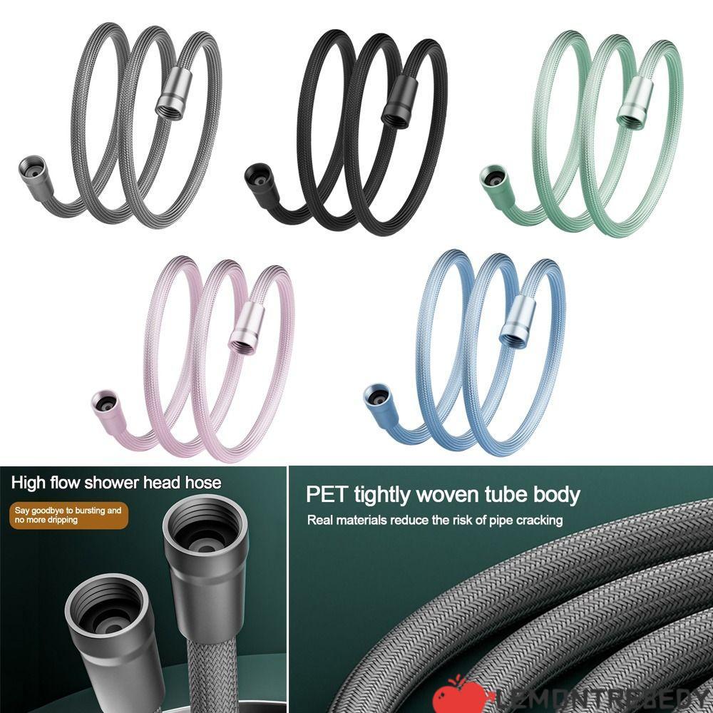LEMONTRE8EDY สายฝักบัวมือถือ 1.5/2 เมตร Universal Interface Shower Tube, ที่มีประโยชน์ GI/2 ยืดหยุ่น