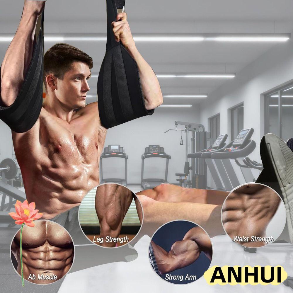 ANHUI แขวนสายรัด Ab, Breathable Wear-Resistance Abdominal Sling Straps, Professional ปรับทนทาน Gym F