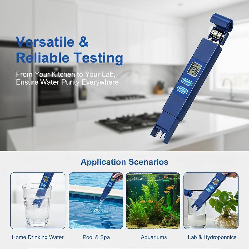 [QNA] TDS Meter เครื่องทดสอบคุณภาพน้ําแบบดิจิตอล ความแม่นยําสูง PH Meter 0-9990ppm Water Purity Analyzer Monitor ใหม่