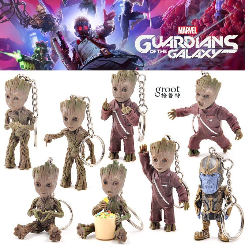 สินค้าใหม่ Marvel Galaxy Guardian Groot Groot Little Tree Man จี้ตุ๊กตาเด็กรูปเครื่องประดับ Merchand