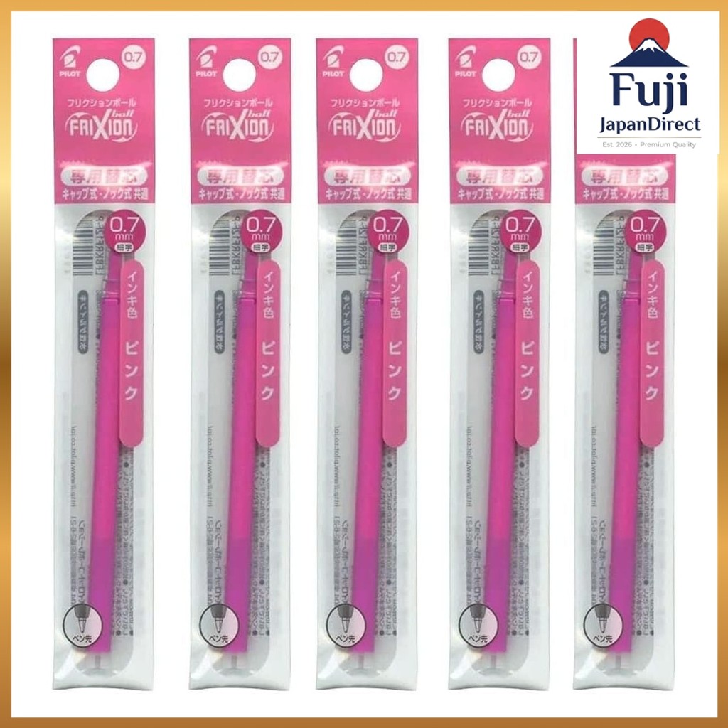 Pilot friction ball refill 0.7mm pink LFBKRF12FP 1 piece x 5 pack set Fuji JapanDirect