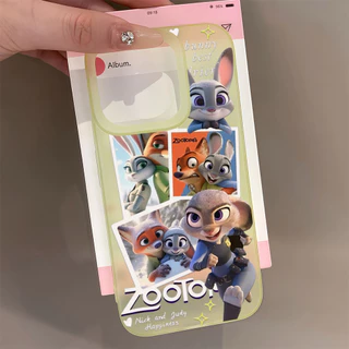 เคสโทรศัพท์สุนัขจิ้งจอกคู่การ์ตูนน่ารักสำหรับ iPhone 11, 17, 16, 13, 14, 12, 15 Pro Max 7Plus 14, 16, 15 Plus