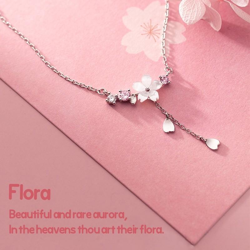Flora Necklace สร้อยคอเงินแท้ S925 [MERCELO]