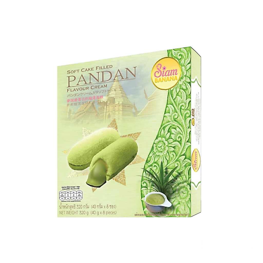 Siambanana เค้กเนยสอดไส้ครีมรสใบเตย 320 กรัม