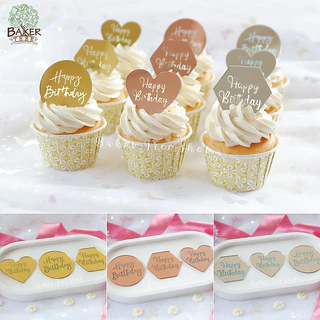 Baker Tree ป้ายวันเกิด ป้ายเค้กอะคริลิค ป้าย Happy birthday