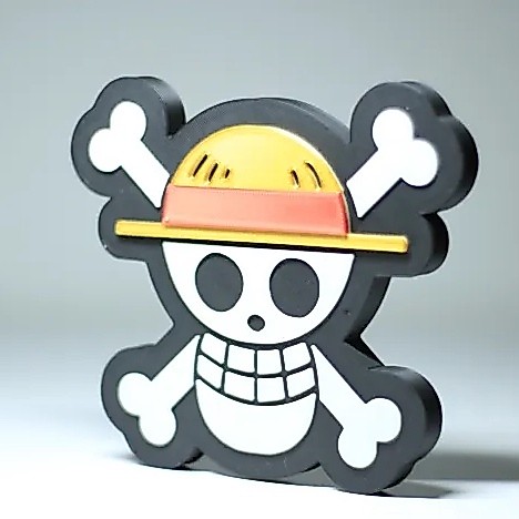 โลโก้ StrawHat Pirates 3D หรือแม่เหล็กติดตู้เย็น