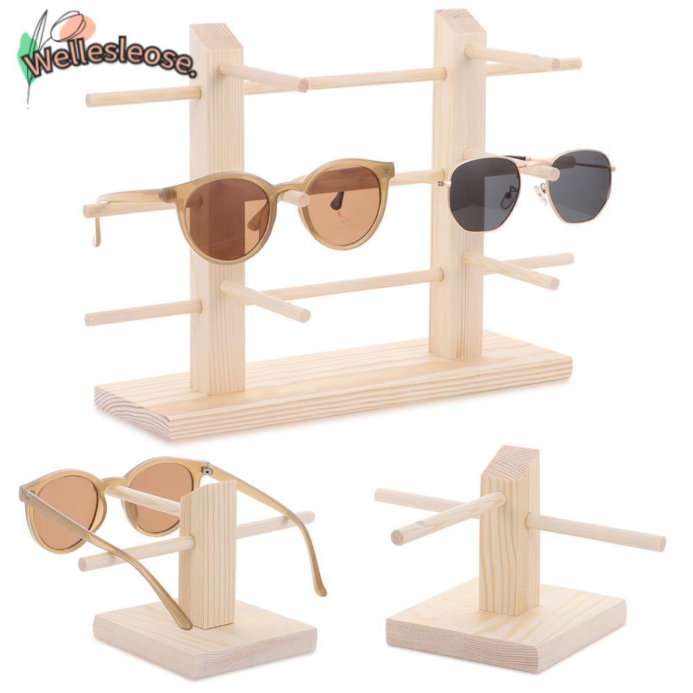 WELLE ขาตั้งแว่นตาไม้หลายชั้น Home Organizer กรอบนิทรรศการ