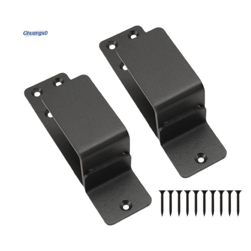 Chuangtfx03 วงเล็บประตู,2 Pack Drop Open Bar Holder for Home Security, 2X4 Bar Brackets ป้องกันการไม