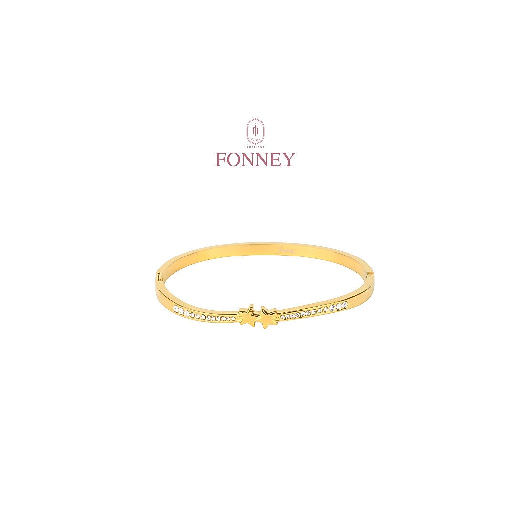 BL-21Fonney กำไลข้อมือ สแตนเลสแท้ไม่ลอกไม่ดำ