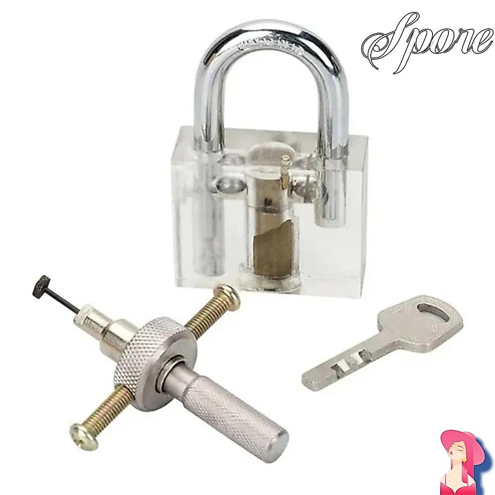 Spore Lock Pick Tool, Practice Keylock With Metal Lock Disc Holder,คุณภาพสูงประแจเครื่องมือทนทาน Hardware Accessories Bump Key Tool