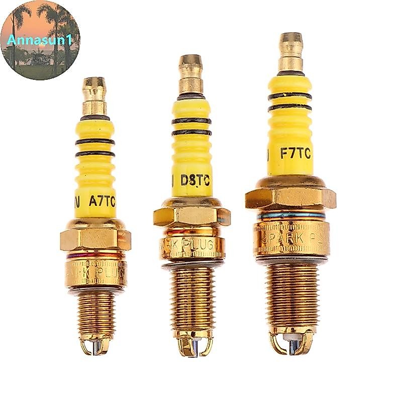 Annasun 1 ชิ้นหัวเทียน 3 Triple Electrode A7TC D8TC สําหรับ GY6 CG 50 70 110 125 150CC รถจักรยานยนต์ Atv สกู๊ตเตอร์ Dirt Bike Go Kart TH