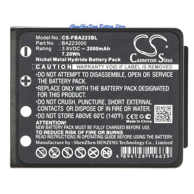 แบตเตอรี่ Cameron Sino 2000mAh BA223000 สําหรับ HBC Radiomatic Keynote,Linus 4,Micron 4,Micron 5,Mic