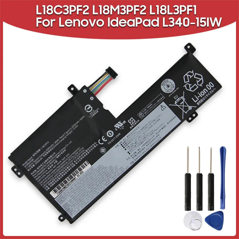 แบตเตอรี่ L18C3PF2 L18M3PF2 L18L3PF1 L18D3PF1 สําหรับ Lenovo IdeaPad L340-15IW 3320mAh